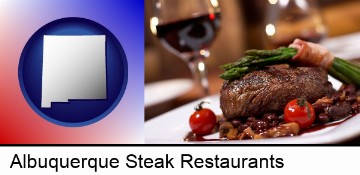 a steak dinner in Albuquerque, NM