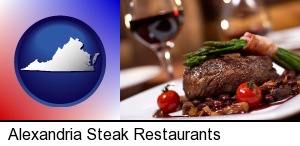 Alexandria, Virginia - a steak dinner