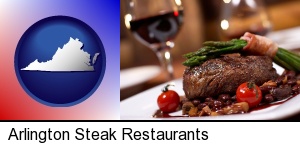 Arlington, Virginia - a steak dinner