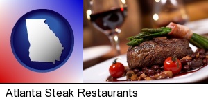 Atlanta, Georgia - a steak dinner