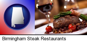 Birmingham, Alabama - a steak dinner