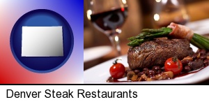 Denver, Colorado - a steak dinner