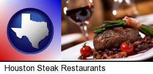Houston, Texas - a steak dinner