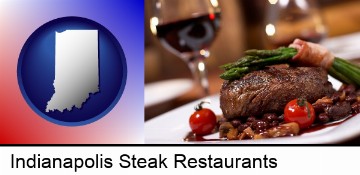 a steak dinner in Indianapolis, IN