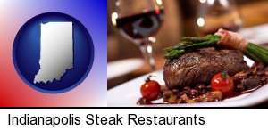 Indianapolis, Indiana - a steak dinner