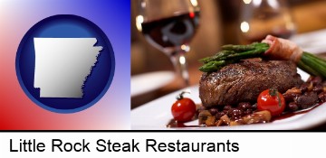 a steak dinner in Little Rock, AR