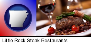 Little Rock, Arkansas - a steak dinner