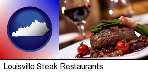 Louisville, Kentucky - a steak dinner