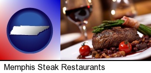 Memphis, Tennessee - a steak dinner