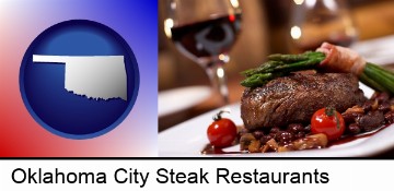 a steak dinner in Oklahoma City, OK