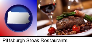 Pittsburgh, Pennsylvania - a steak dinner