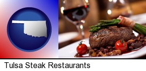 Tulsa, Oklahoma - a steak dinner