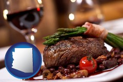 a steak dinner - with Arizona icon