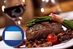 a steak dinner - with Kansas icon