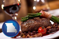 a steak dinner - with Missouri icon