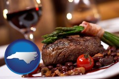 a steak dinner - with North Carolina icon