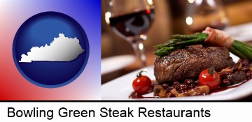 a steak dinner in Bowling Green, KY