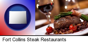 Fort Collins, Colorado - a steak dinner