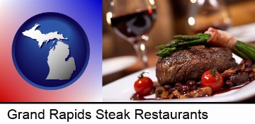 a steak dinner in Grand Rapids, MI
