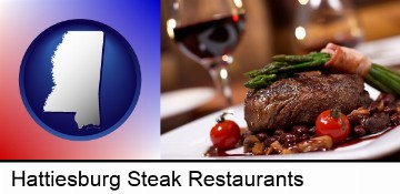 a steak dinner in Hattiesburg, MS