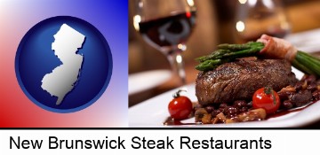 a steak dinner in New Brunswick, NJ