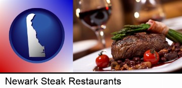 a steak dinner in Newark, DE